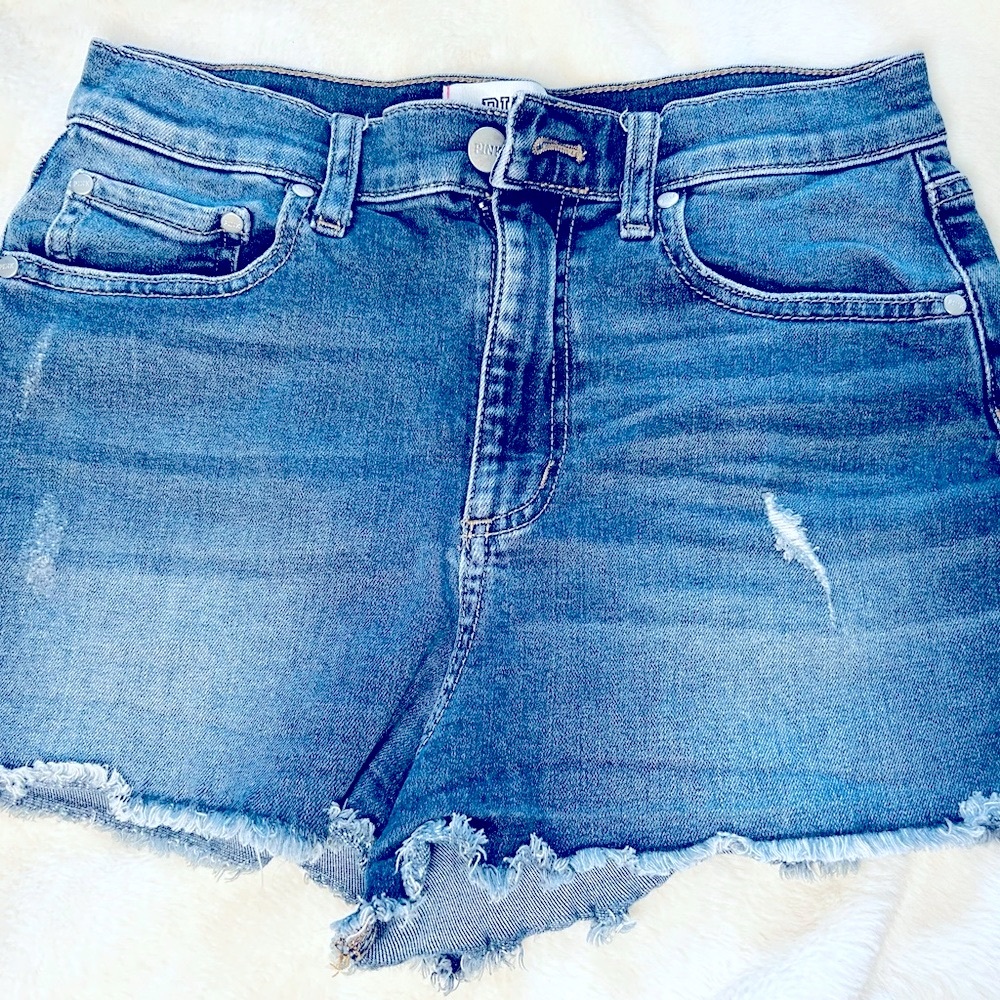 Victoria's Secret Blue Jean Shorts with Distressed Hem
